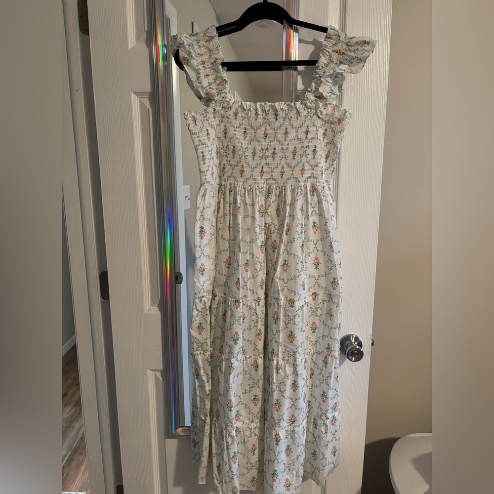 Hill House Home Nap Dress Pastel Trellis